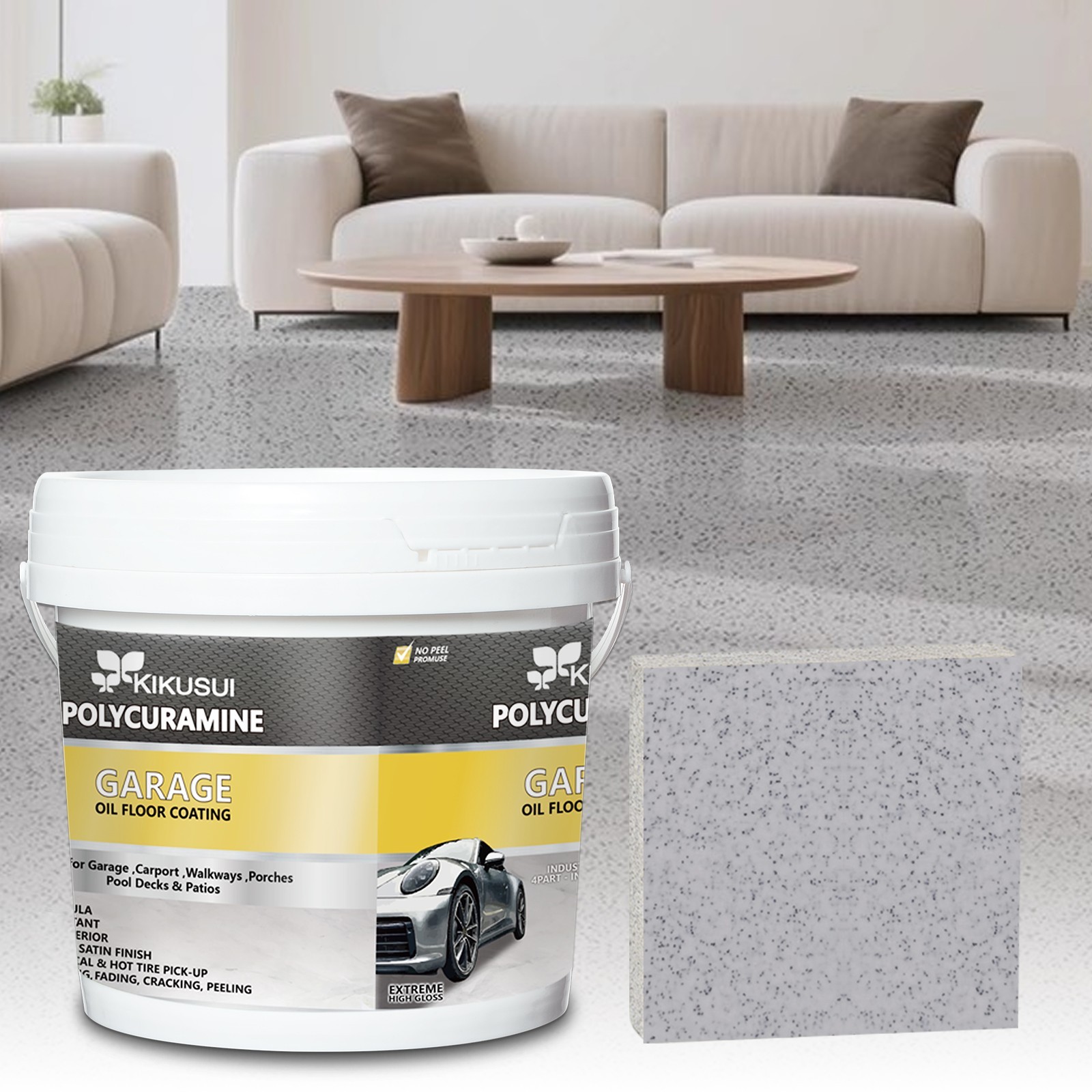 Epoxy Colored Sand Floor Paint 2.82Gal Self-Leveling Non-Slip Waterproof Epoxy Colored Sand Floor Paint 2.82Gal Self-Leveling Non-Slip Waterproof