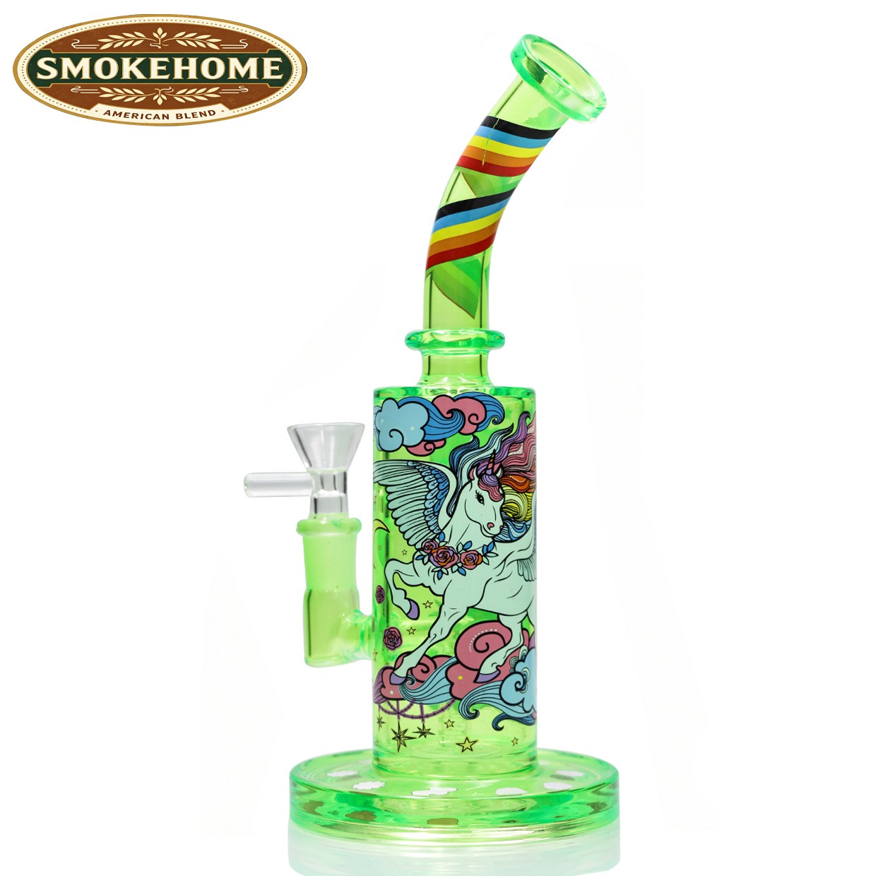 Hookah Pegasus 10in Glass Bong and Water Pipes Smoking Perc Bongs w/14mm bowl