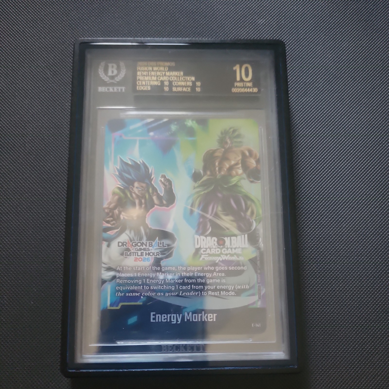 2026 DRAGON BALL SUPER PROMO FUSION WORLD ENERGY MARKER BGS BLACK LABEL K PT 2026 DRAGON BALL SUPER PROMO FUSION WORLD ENERGY MARKER BGS BLACK LABEL K PT