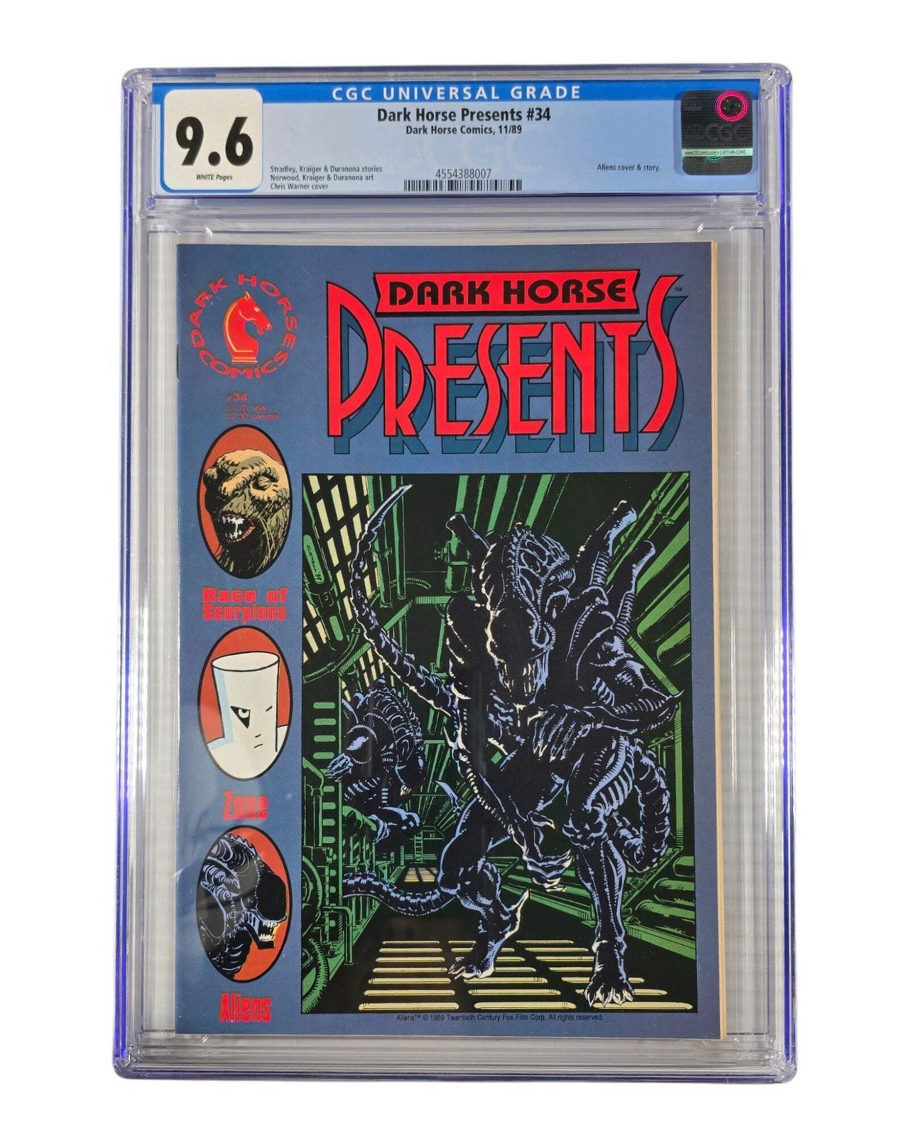 Dark Horse Presents Vol. 1 #34, Chris Warner Cover, CGC 9.6 (07), Dark Horse \'89