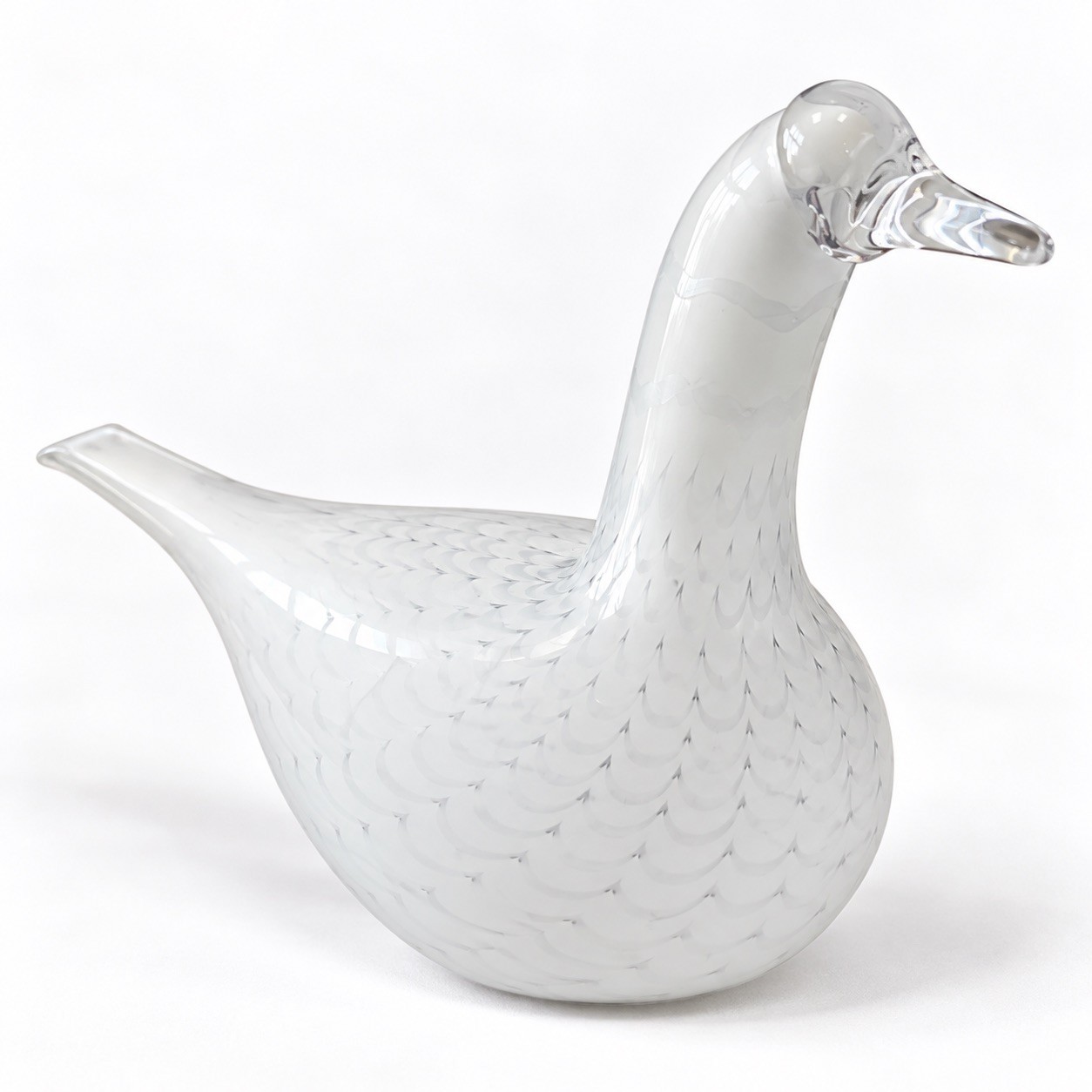 Iittala Oiva Toikka White Whooper Swan Bird Signed Nuutajärvi Finland