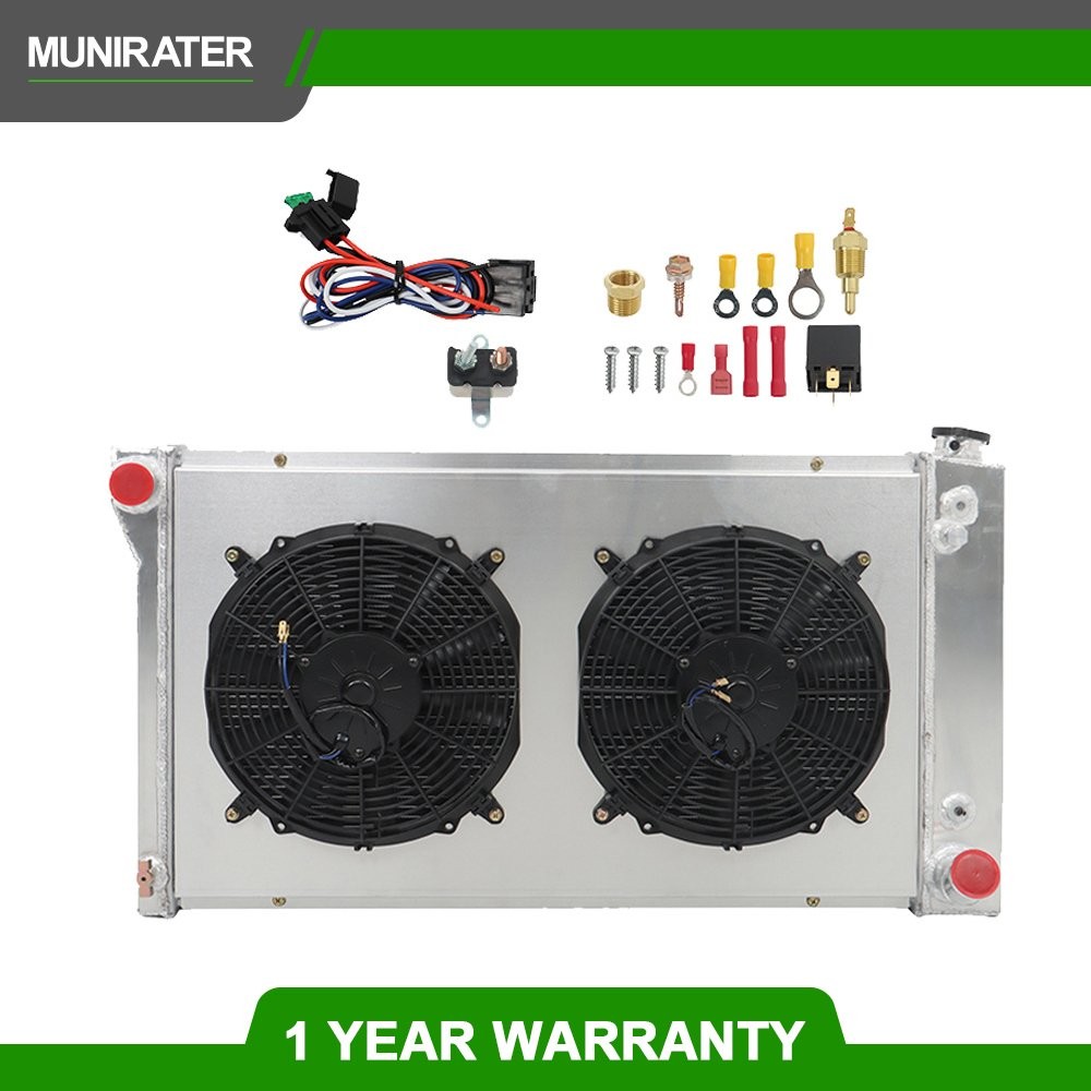 CC369 For Chevy C/K 10 30 20 Pickup Suburban 1967-1972 4 Row Radiator+Fan Shroud