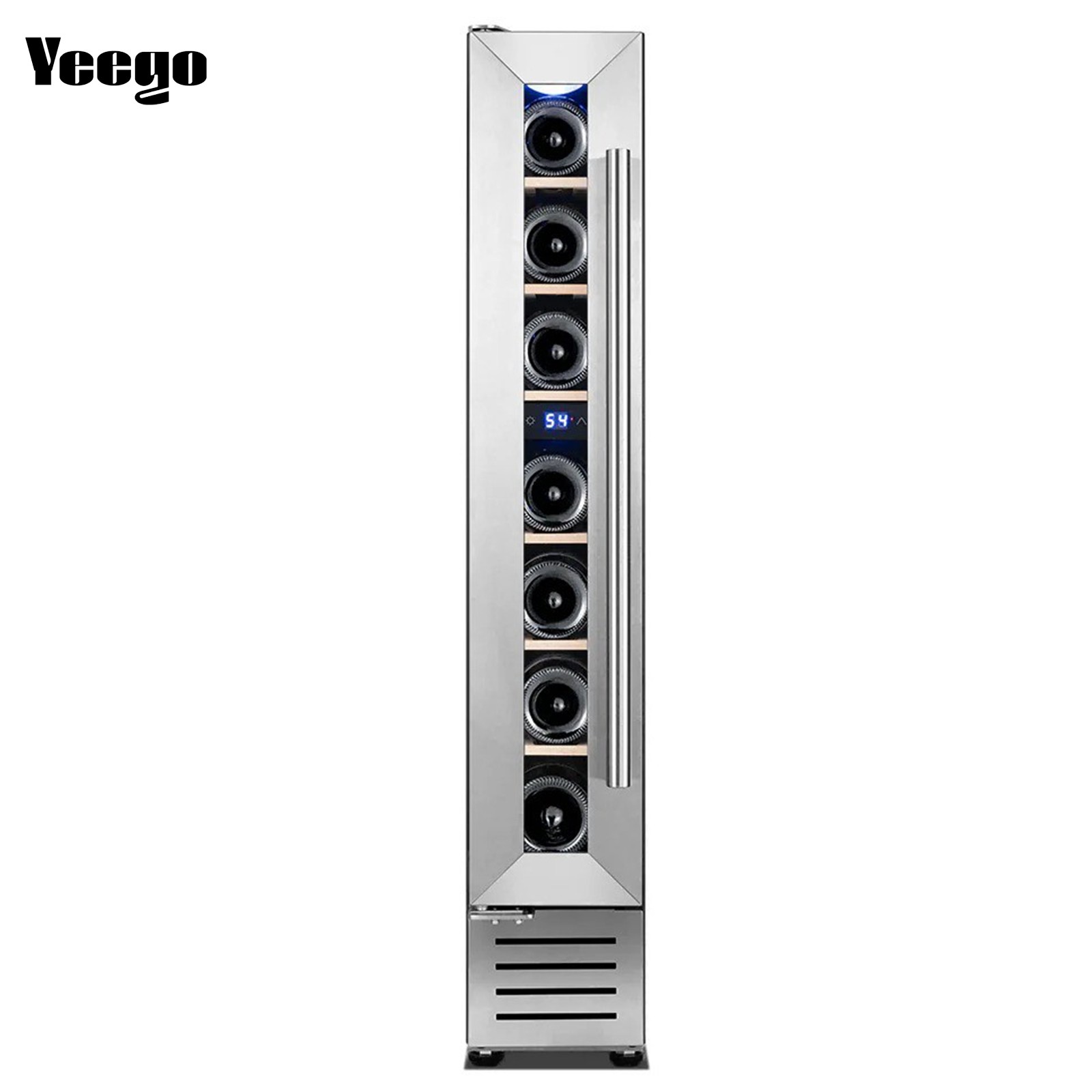 Yeego Wine Cooler 7 Bottles Built-in/Under Counter Small Home Kitchen Appliances
