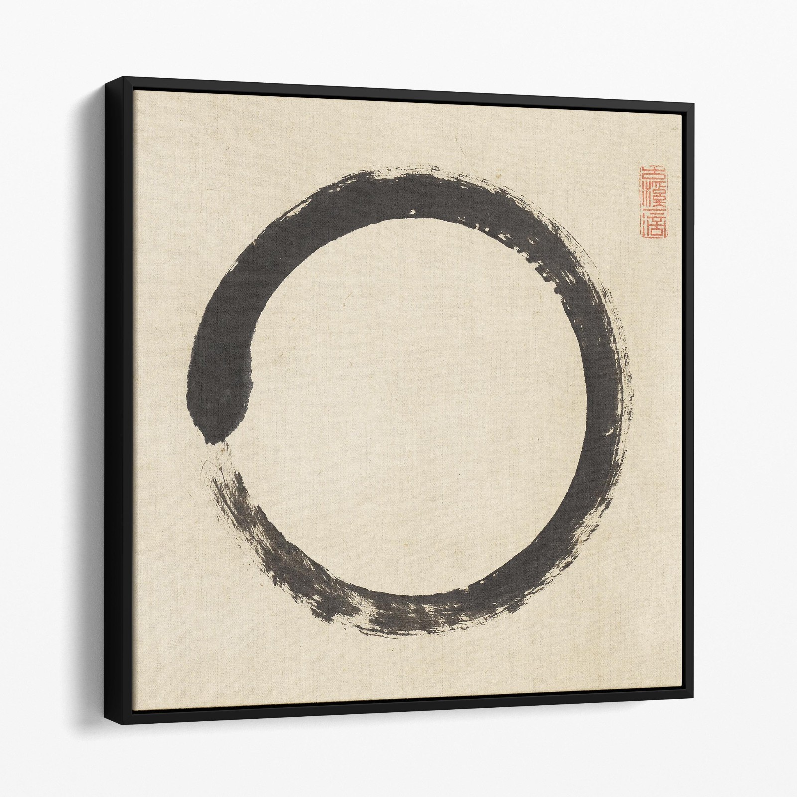 Ensō (Zen Circle) by Taido Shufu Japanese Japan Square Canvas Wall Art Print