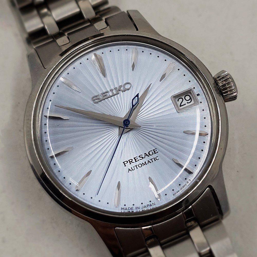 Seiko Presage Cocktail Time Light Blue 33.8 MM Automatic Watch SRP841J1