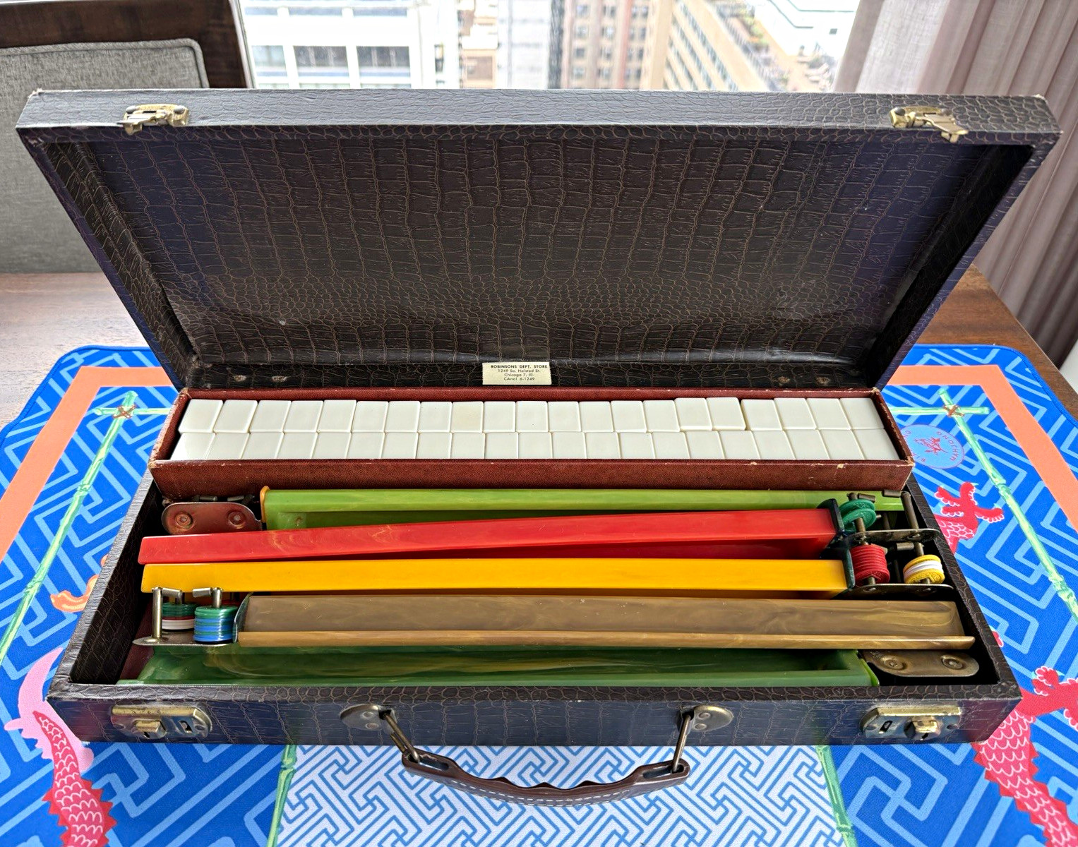 Beautiful vintage Robinson/Cardinal American Mah Jongg set, late 1950s