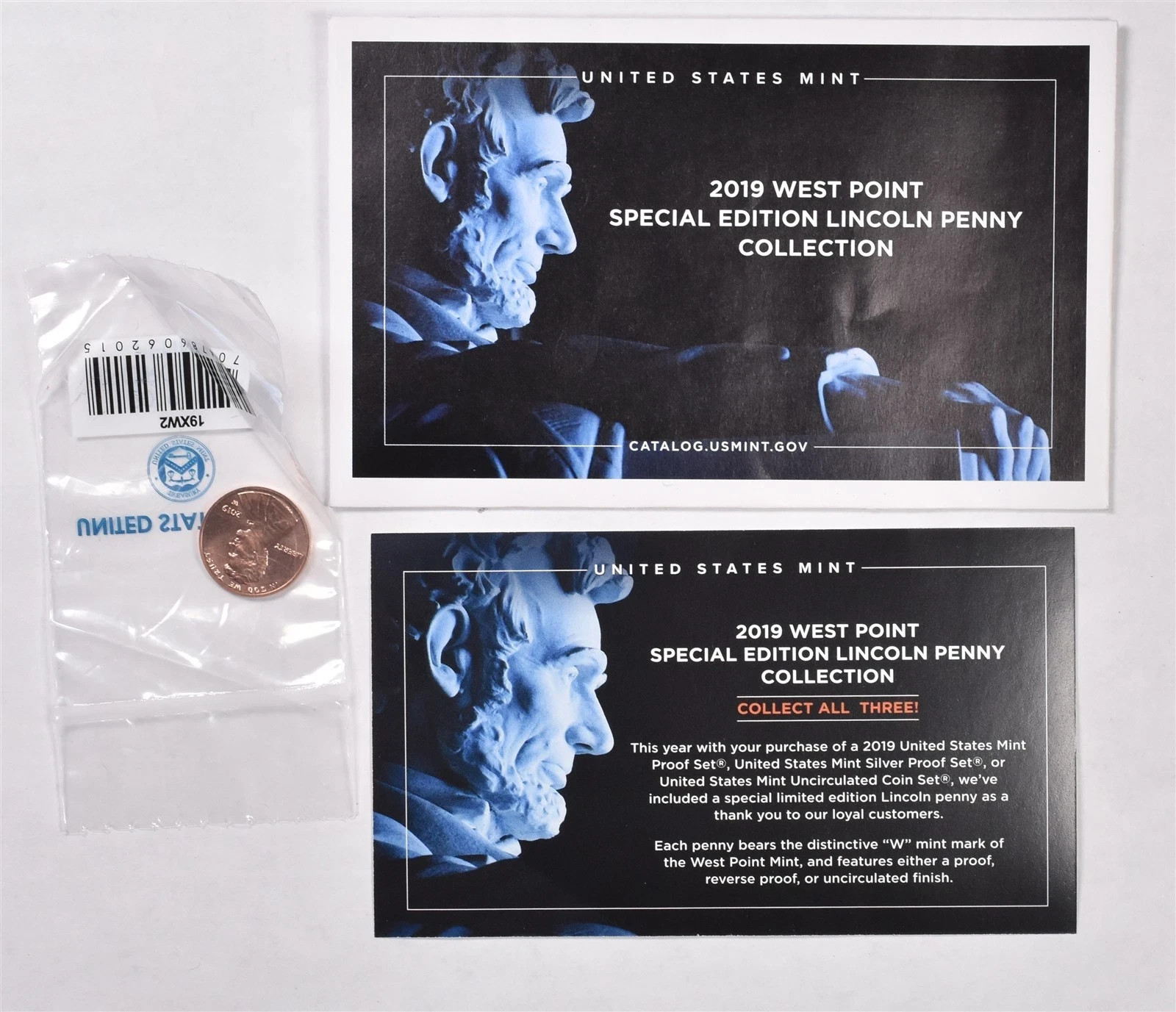 2019-W Lincoln Shield Penny Cent - Uncirculated With Envelope 2019-W Lincoln Shield Penny Cent - Uncirculated With Envelope