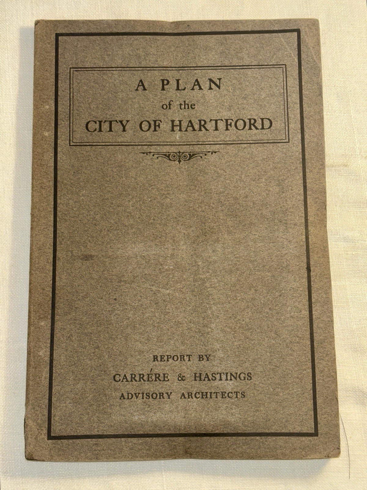 Antique 1912 Hartford CT City Plan Report • Carrère & Hastings • Fold-Out Maps