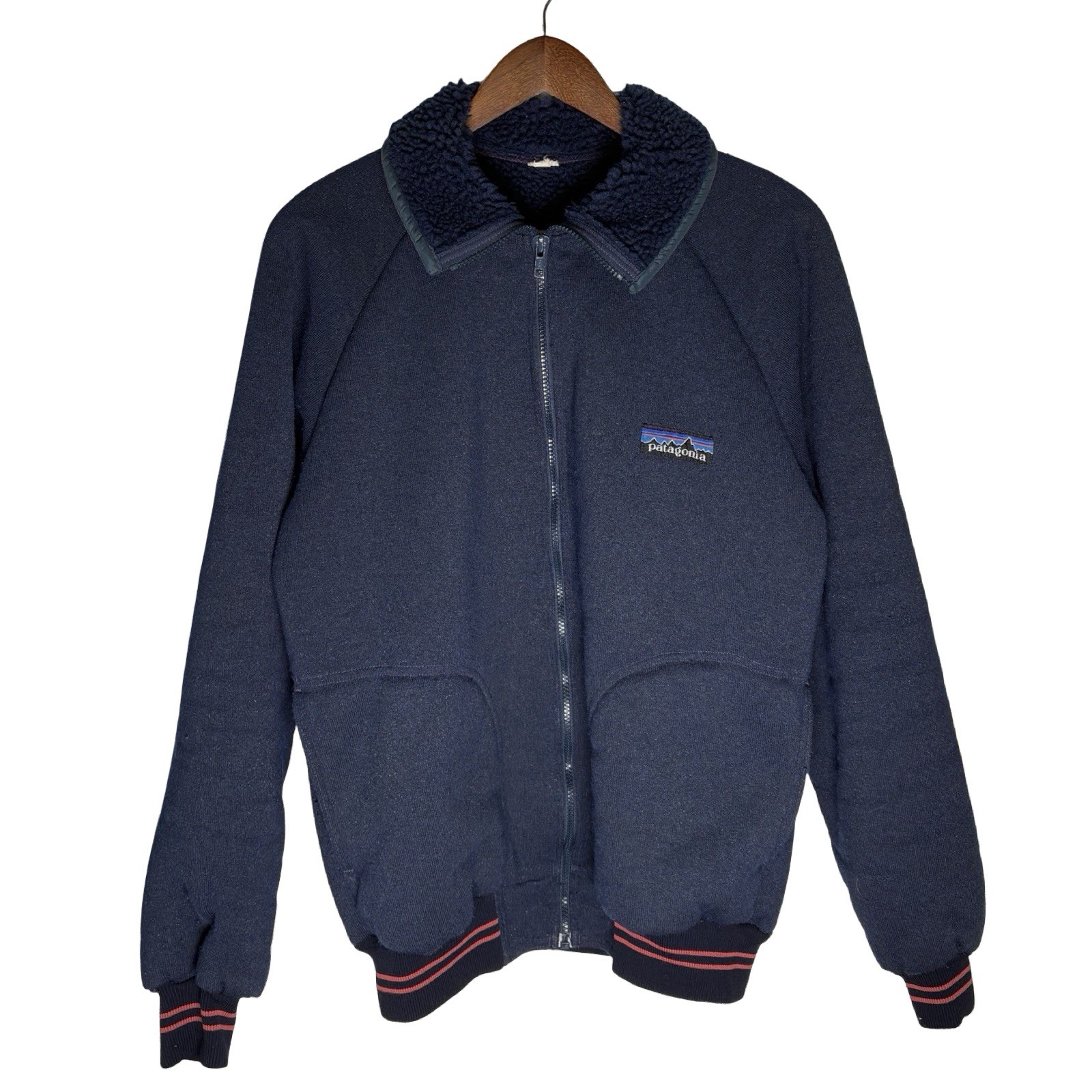 Patagonia Reverse Deep Pile Fleece Cardigan Rare Size XL Vintage 70s 80s Bomber