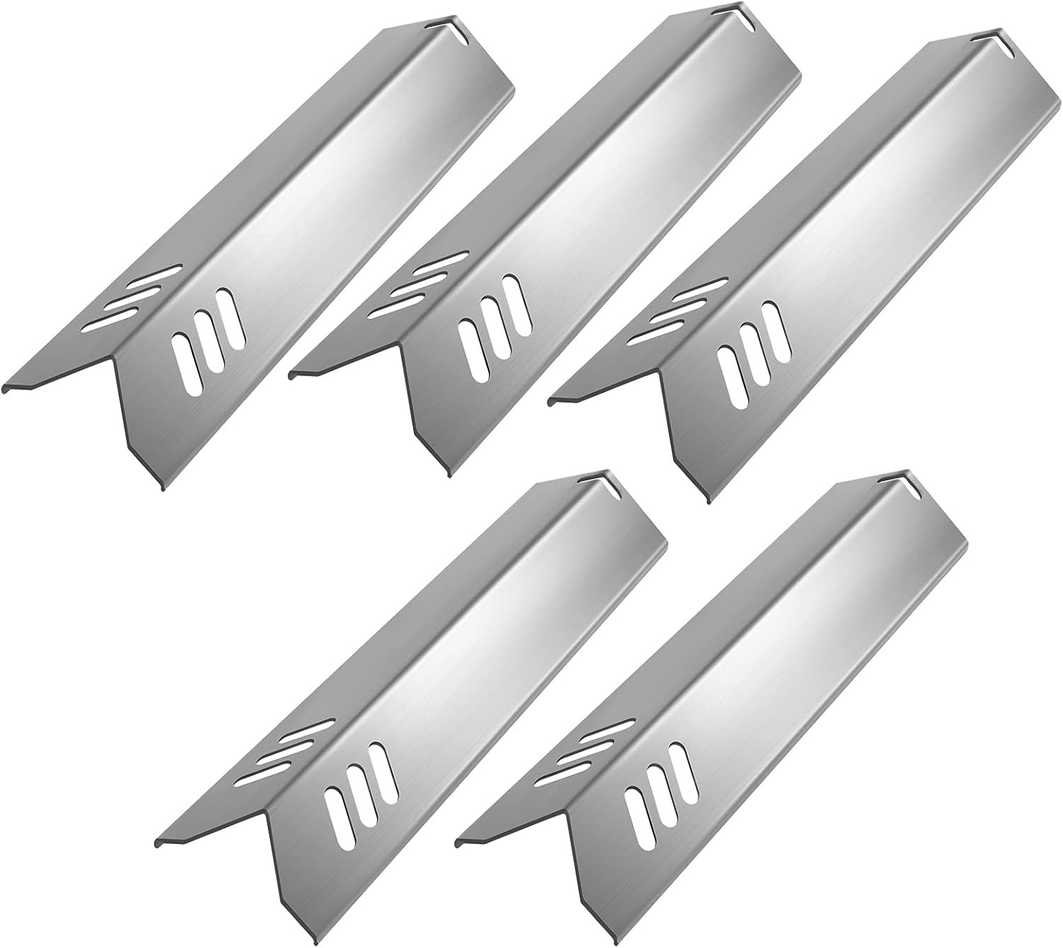 5-Pack Stainless Steel BBQ Gas Grill Heat Plate Shield Tent Replacement