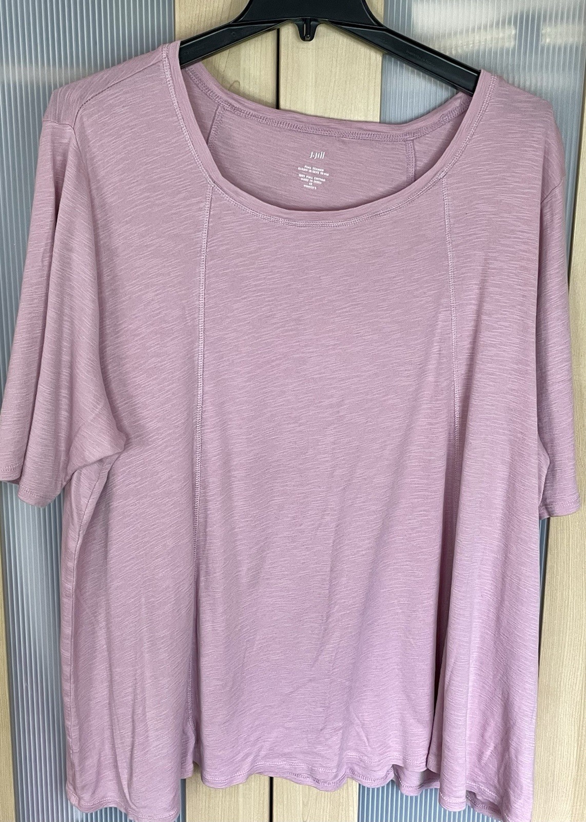 Pure Jill J Jill Pima Scoop Neck Tee Short Sleeve Pink 4X Top T-shirt Tunic New Pure Jill J Jill Pima Scoop Neck Tee Short Sleeve Pink 4X Top T-shirt Tunic New
