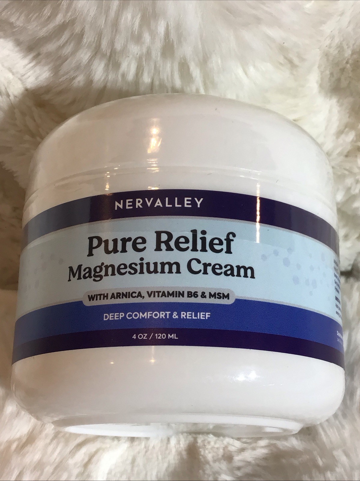 120 ml Nervalley Pure Relief Magnesium Cream 4 oz Arnica Vitamin B6 MSM NEW