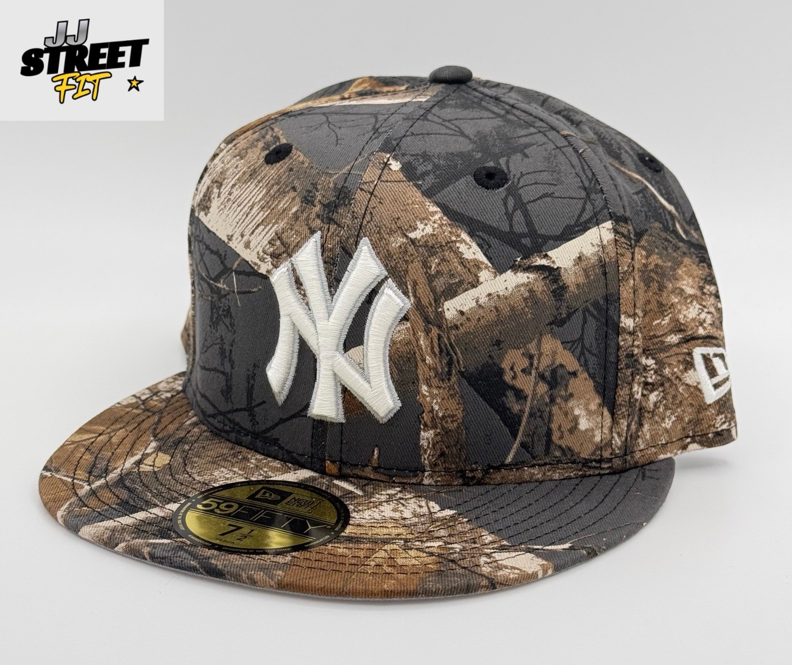 New York Yankees New Era Real Tree Edge Camo Fitted Hat Size 7 1/2