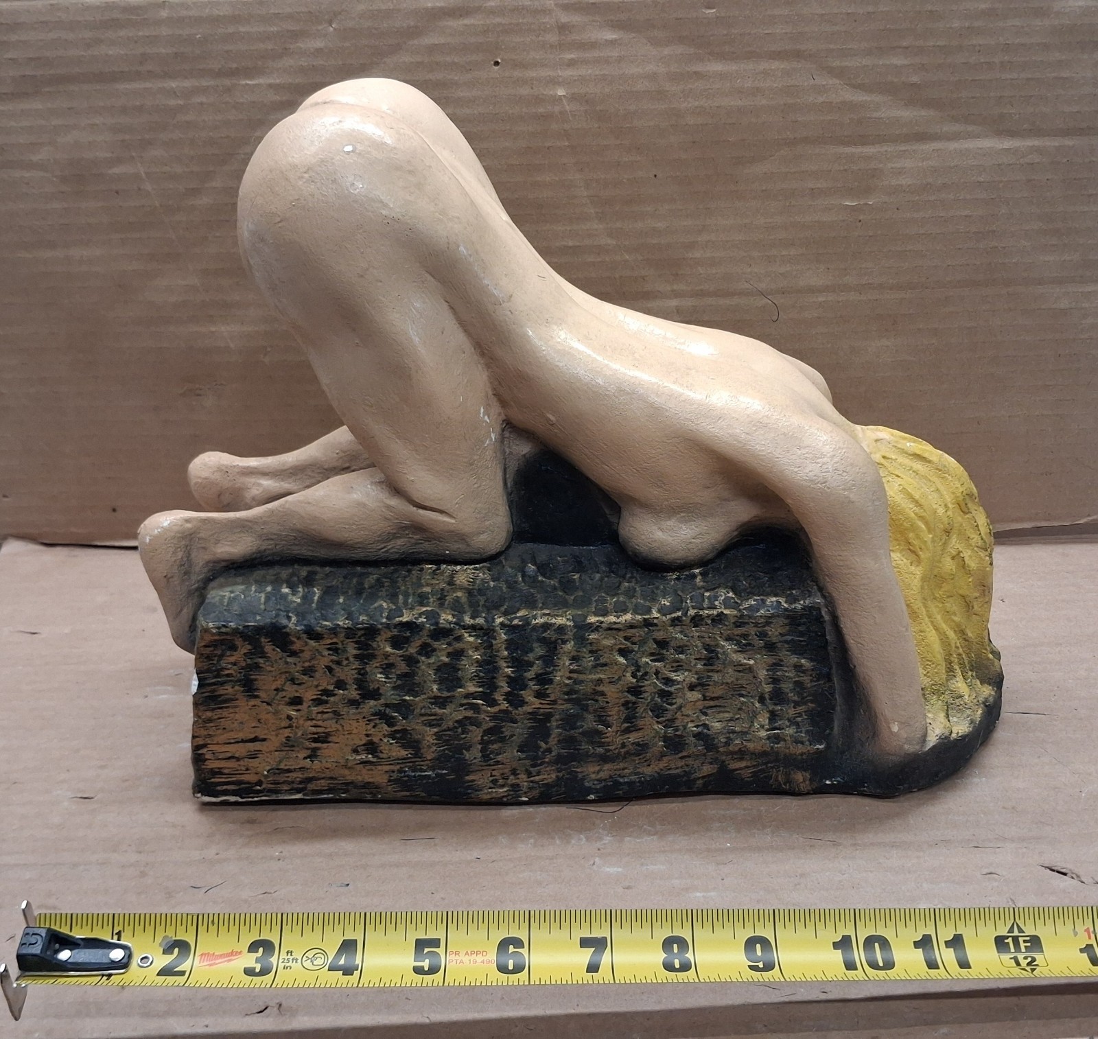 RARE Vintage Chalkware Coin Bank Naked Lady Nude Woman Hollywood Regency? RARE Vintage Chalkware Coin Bank Naked Lady Nude Woman Hollywood Regency?