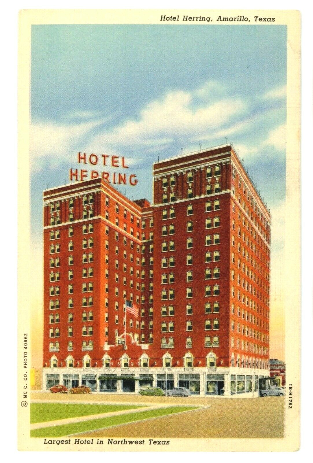Vintage Postcard Amarillo Texas Hotel Herring Travel Motel USA Unposted Vintage Postcard Amarillo Texas Hotel Herring Travel Motel USA Unposted