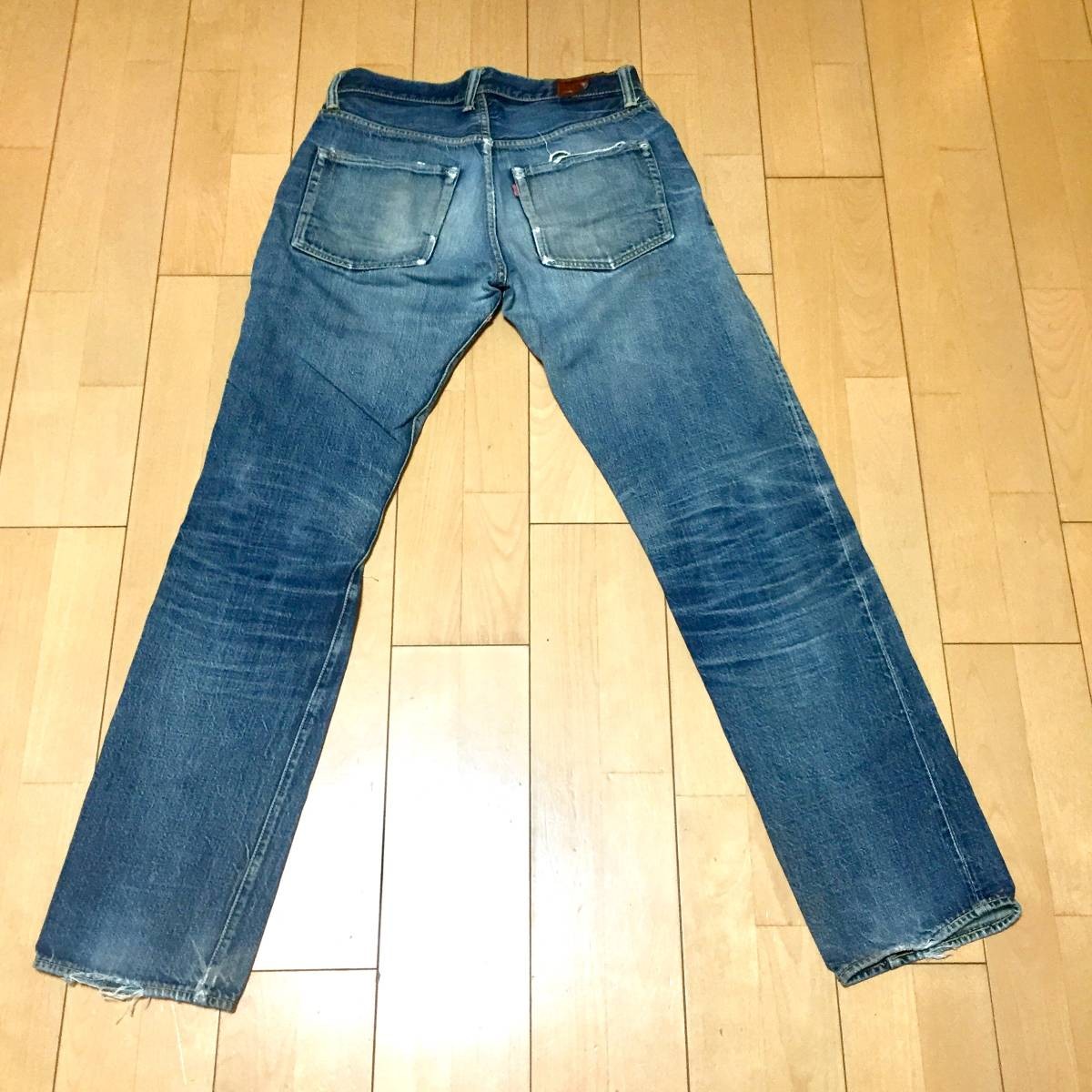 EVISU No.1 Special Selvedge Denim Jeans Heavy Fade Whiskers Honeycomb W33 Japan