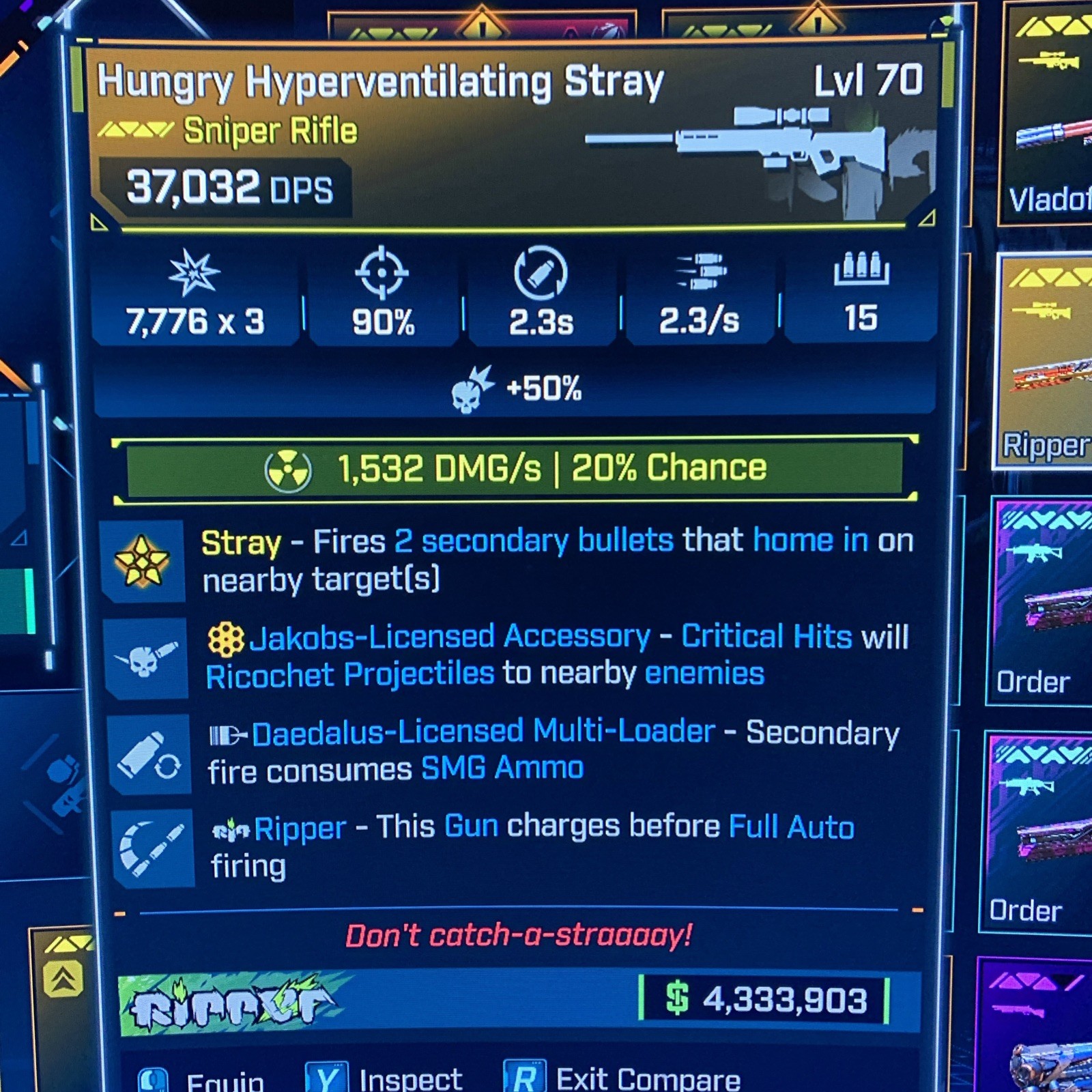 Borderlands 4⭐️LVL 70 RAD STRAY JAKOBS SMG SWAP GOD ROLL⭐️All PLATFORMS Borderlands 4⭐️LVL 70 RAD STRAY JAKOBS SMG SWAP GOD ROLL⭐️All PLATFORMS
