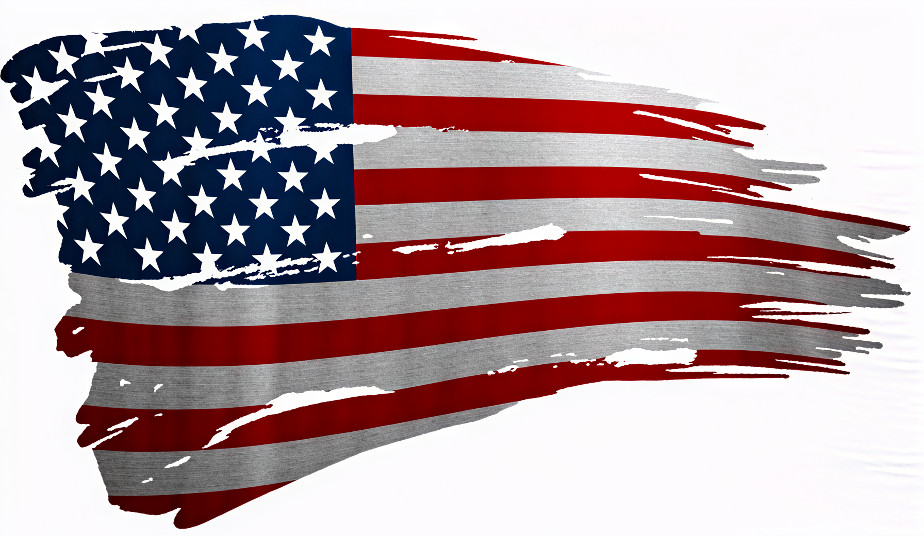 AMERICAN FLAG RED WHITE BLUE LASER CUT OUT 36