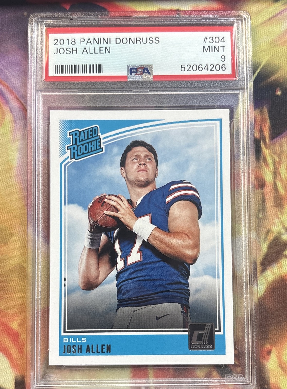 2018 Panini Donruss - Rated Rookie Josh Allen #304 (RC) PSA 9 MINT 2018 Panini Donruss - Rated Rookie Josh Allen #304 (RC) PSA 9 MINT