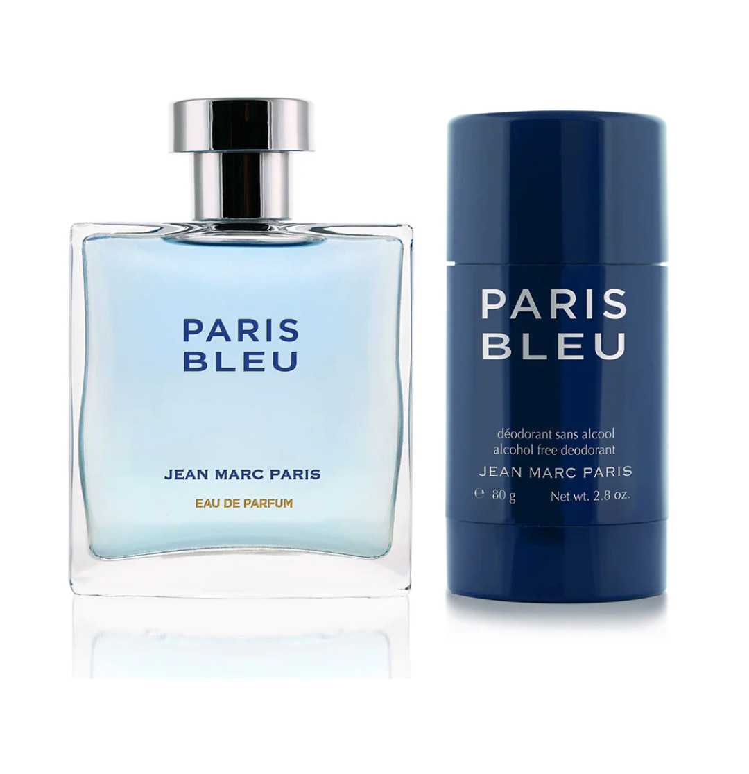 PARIS BLEU Gift Set - POPULAR Eau de Parfum + Deodorant Men - 3.4 fl oz - NEW