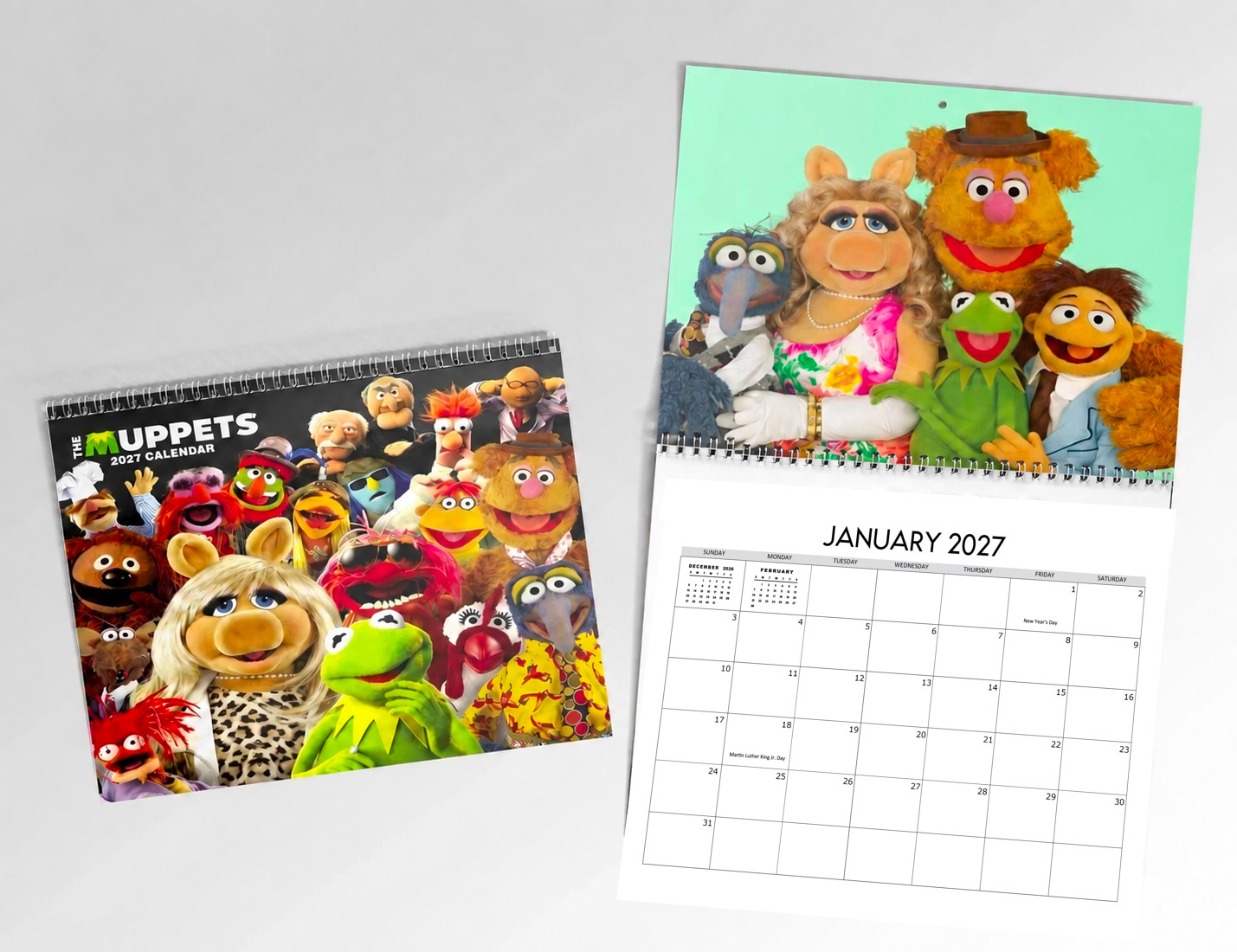 The Muppet 2027 Wall Calendar, Kermit Klein TV Show Merch, Home Office Decor