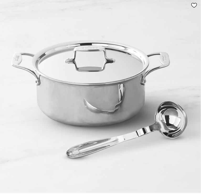 All-Clad D5® Polished Stainless-Steel Ultimate Soup Pot with Ladle, 6-Qt All-Clad D5® Polished Stainless-Steel Ultimate Soup Pot with Ladle, 6-Qt
