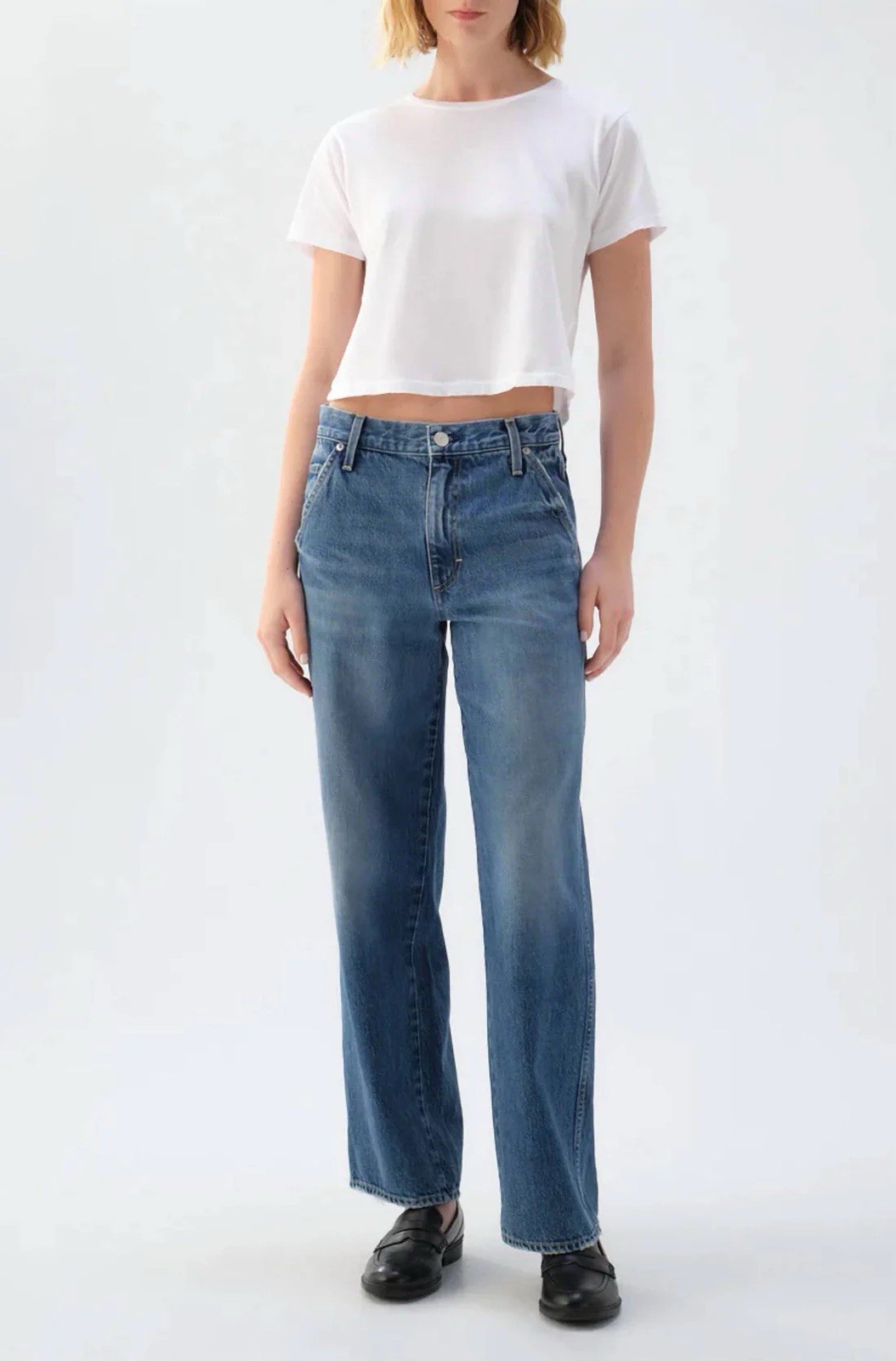 NWOT AMO Jocelyn Trouser Jeans Sz 27 (Meas 29) Wide Straight Leg MSRP $322 NWOT AMO Jocelyn Trouser Jeans Sz 27 (Meas 29) Wide Straight Leg MSRP $322