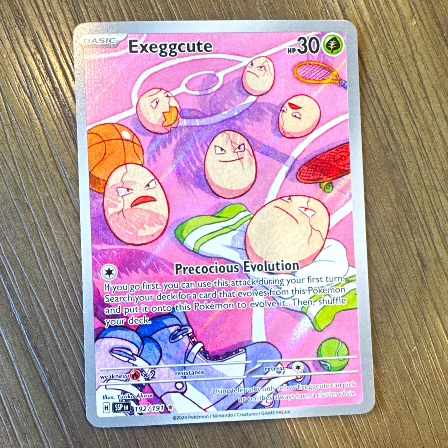 The Pokémon Company Exeggcute 192/191 Illustration Rare Holo ENG 30 HP Sv08