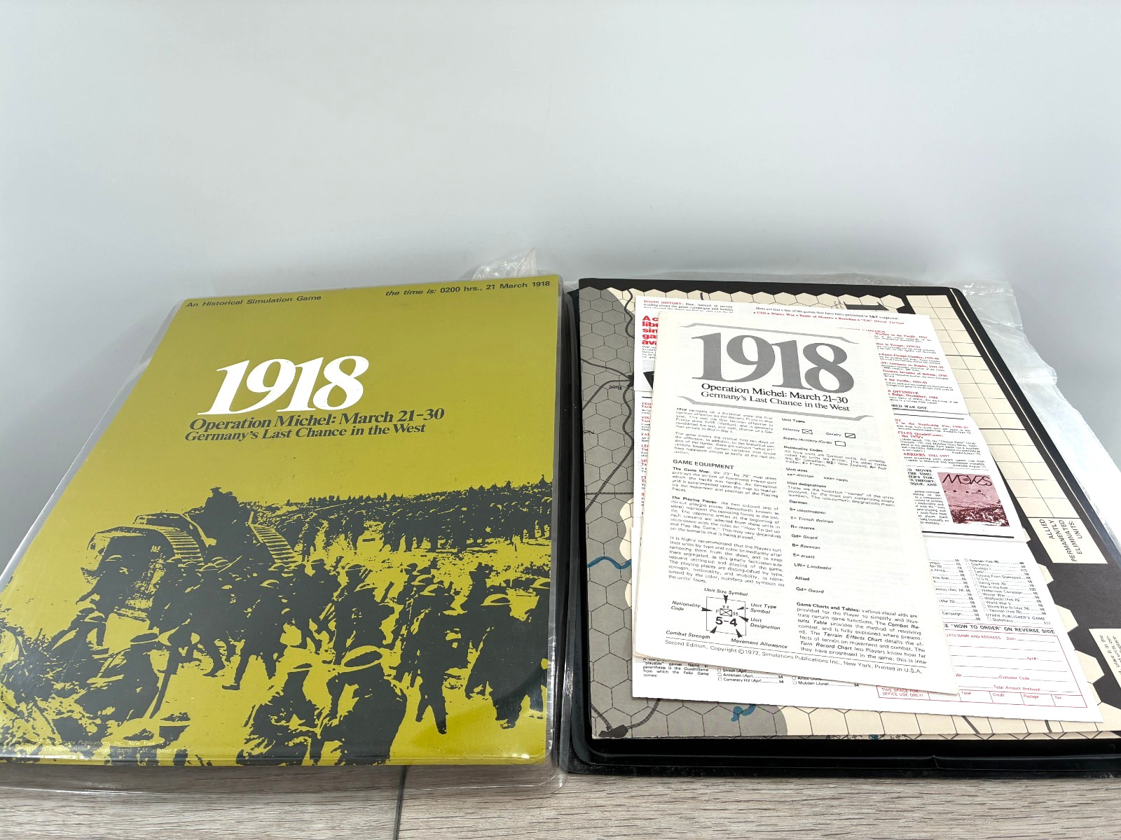 SPI 1918 WW1 Operation Michel Military Historical Simulation Strategy Game 1971