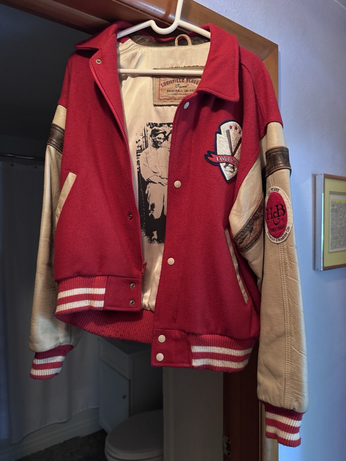 Rare 80s MLB Louisville Slugger Leather Letterman Baseball Jacket M Ruth Gehrig Rare 80s MLB Louisville Slugger Leather Letterman Baseball Jacket M Ruth Gehrig