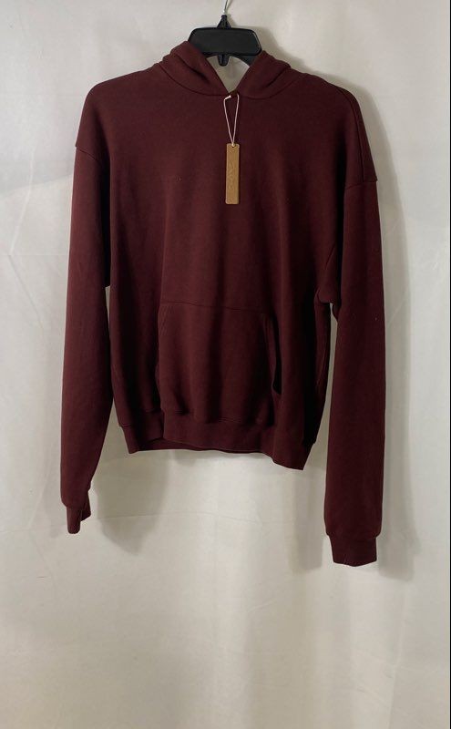 SKIMS Women\'s Oxblood Cotton Fleece Pullover Hoodie Sz M NWT