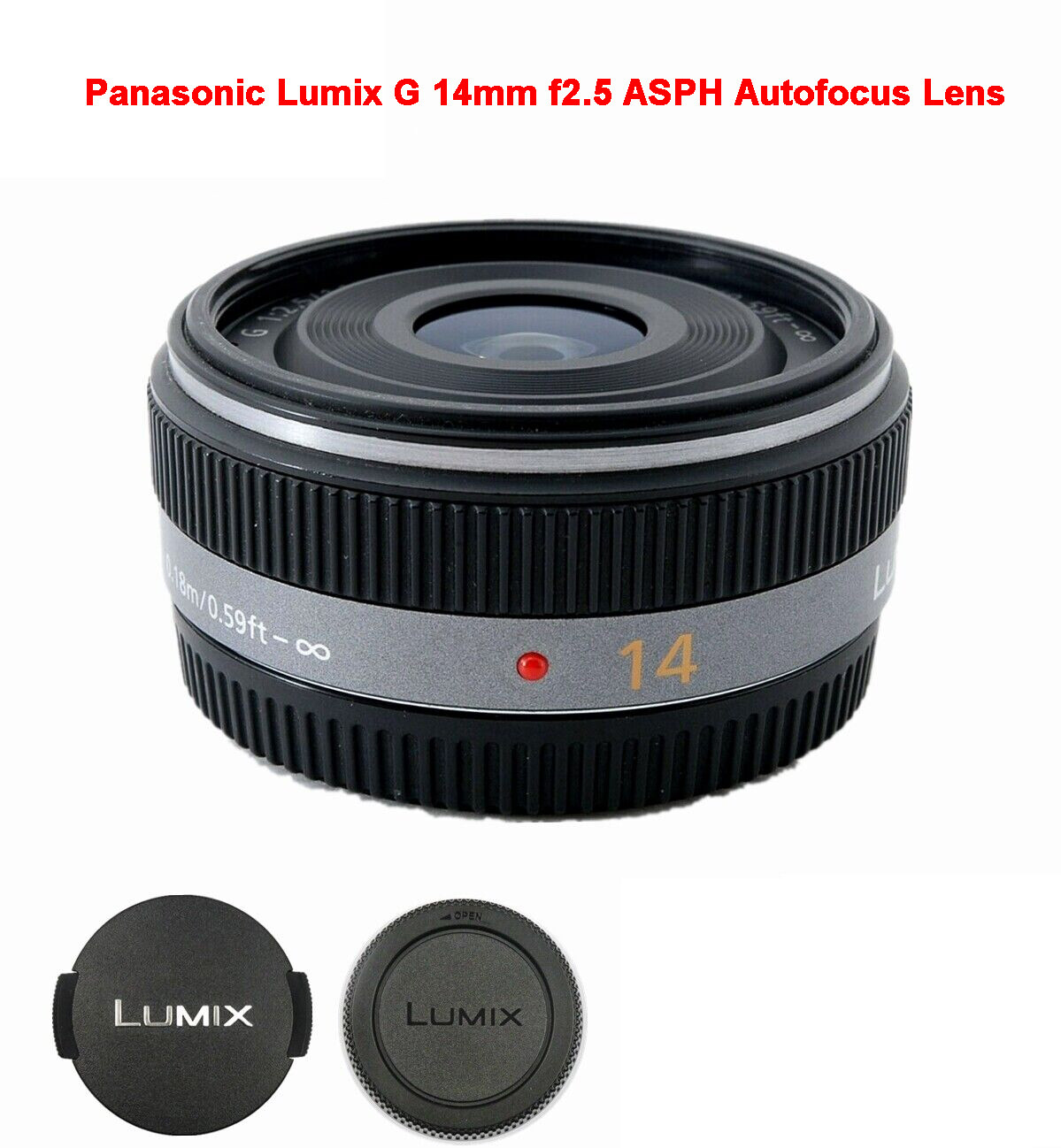 Panasonic Lumix G 14mm f2.5 ASPH Autofocus Lens Silver H-H014 W/Filters-95%new