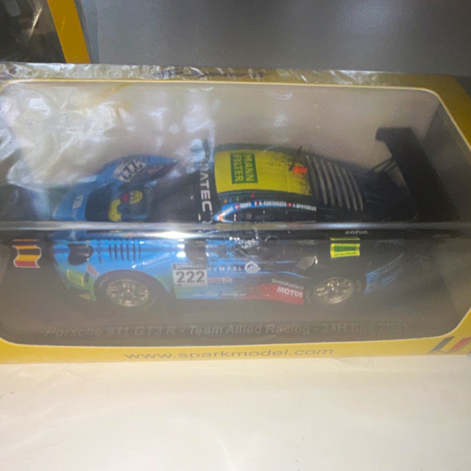 Spark Porsche 911 GT3 R #222 Team Allied Racing LeMans 2023 1:43 w/Case Spark Porsche 911 GT3 R #222 Team Allied Racing LeMans 2023 1:43 w/Case