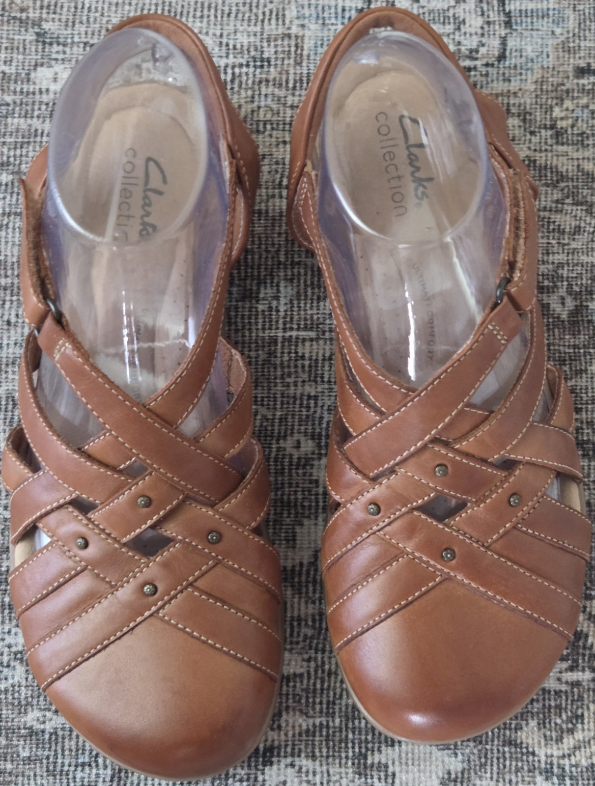 Clarks Womens Brown Elizabella Sea Fisherman Style Strappy Shoes 8M Clarks Womens Brown Elizabella Sea Fisherman Style Strappy Shoes 8M