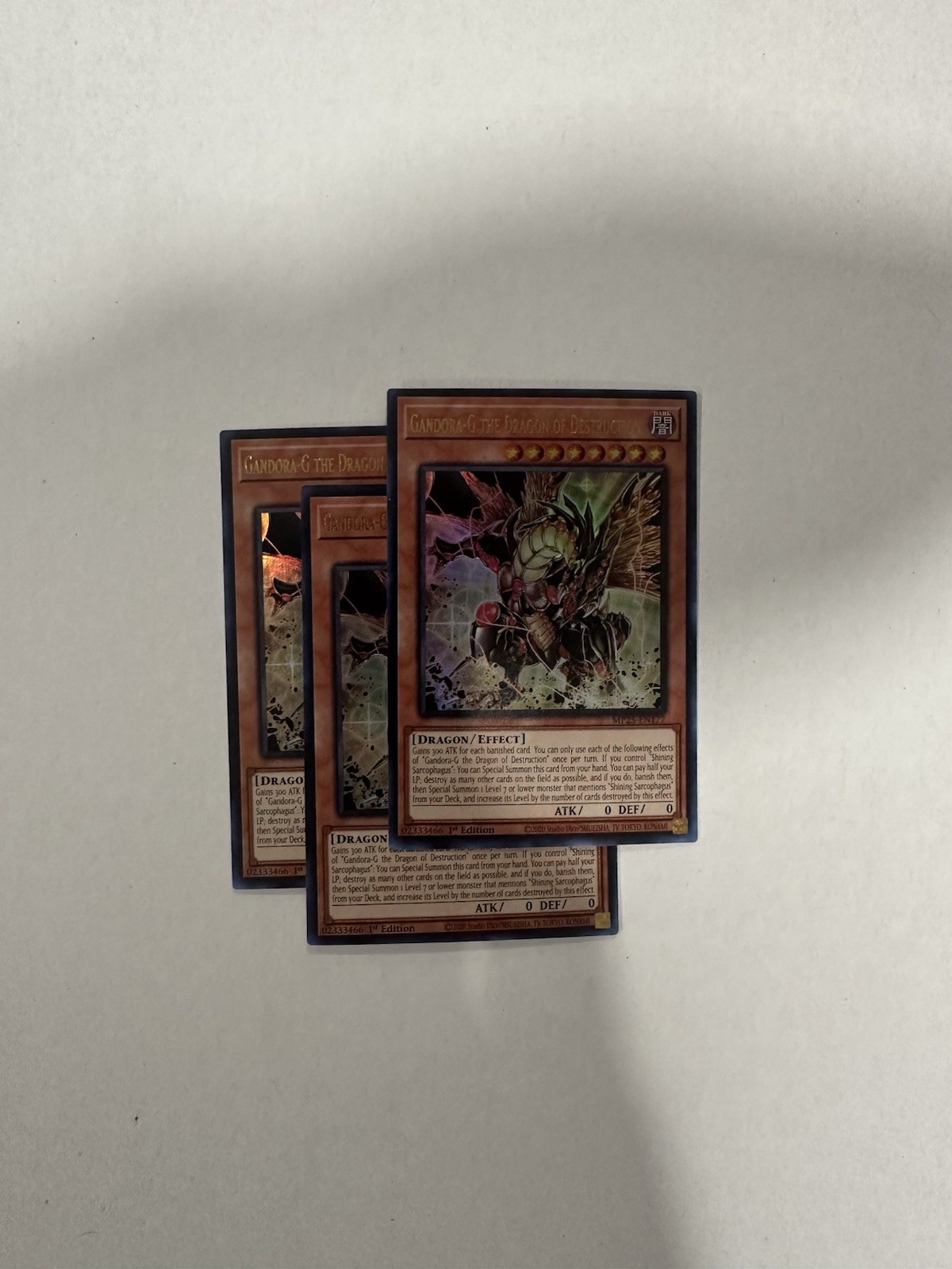 3x Gandora-G the Dragon of Destruction Ultra Rare MP25-EN177 NM 2025 Mega-Pack 3x Gandora-G the Dragon of Destruction Ultra Rare MP25-EN177 NM 2025 Mega-Pack