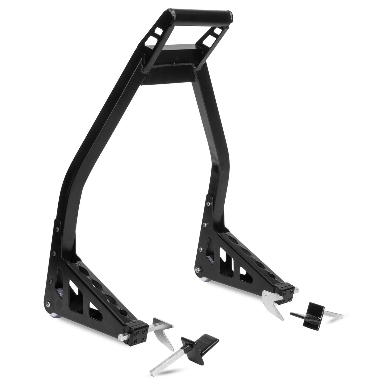 BikeMaster Universal Aluminum Stands Rear Black TLAMS501 BikeMaster Universal Aluminum Stands Rear Black TLAMS501