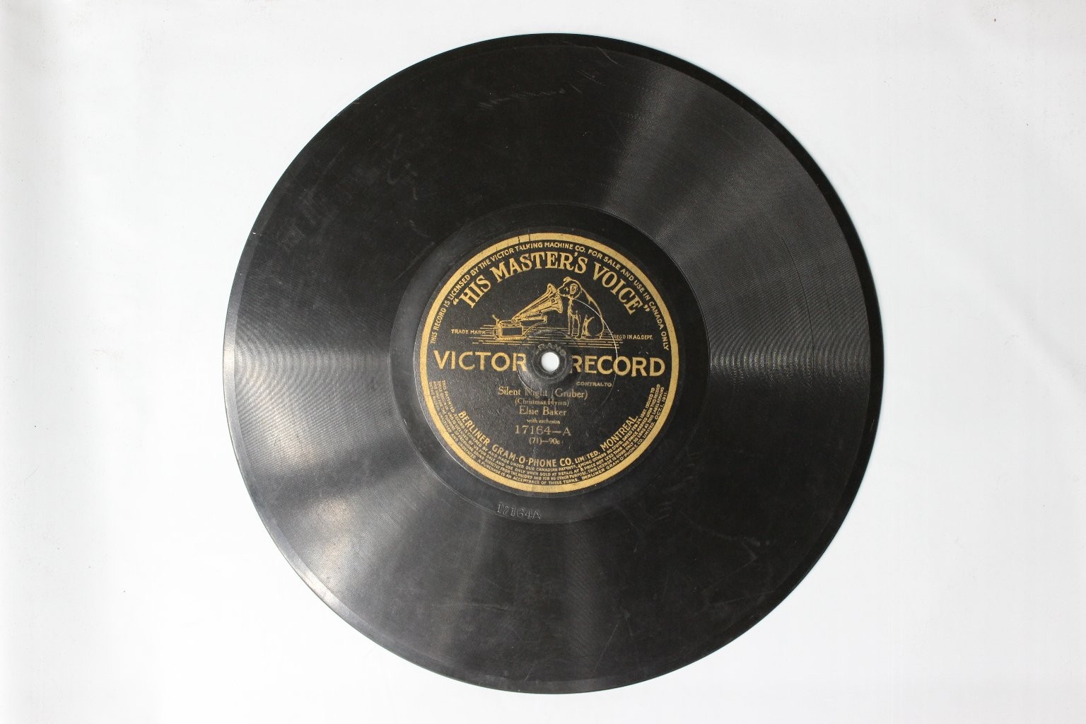 Elsie Baker/Victor Chorus – Silent Night 78 RPM Shellac Record 1912 Victor Elsie Baker/Victor Chorus – Silent Night 78 RPM Shellac Record 1912 Victor
