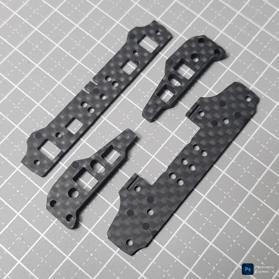 Tamiya Mini 4WD CNC Carbon Pivot Bumper Double Spring 10 Degree Hinge AT