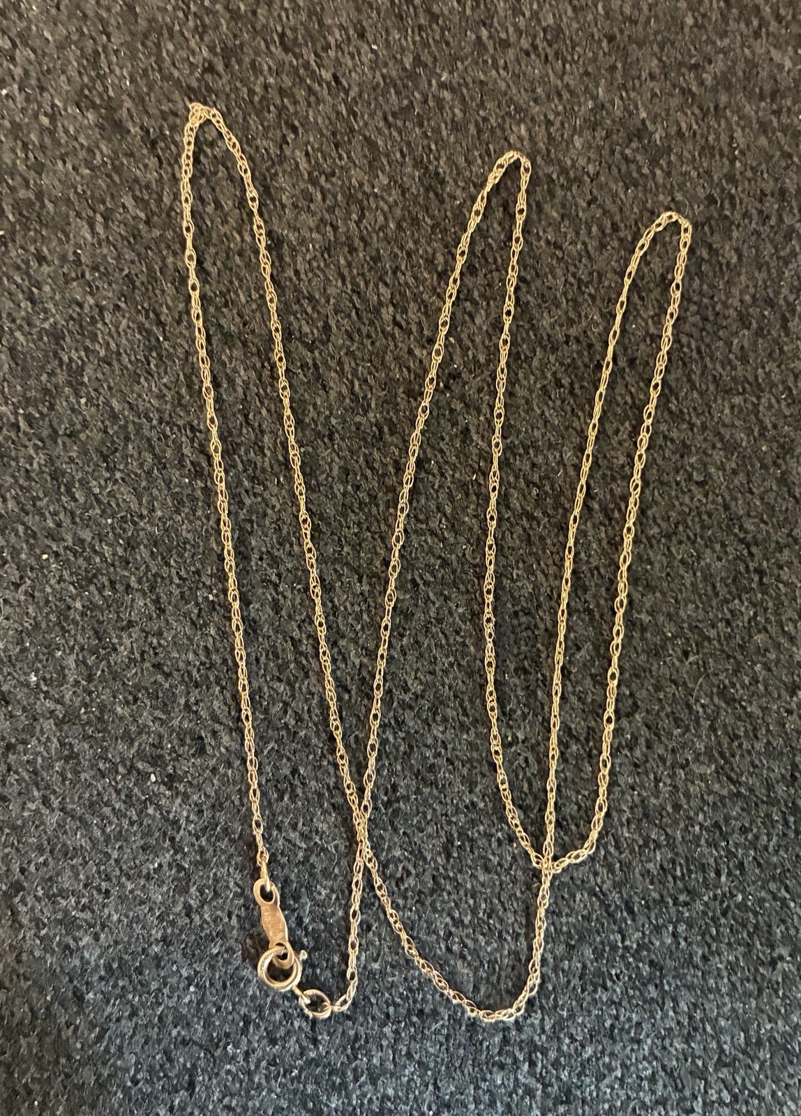 Aurafin 10K Yellow Gold 18” Dainty Singapore Chain Necklace Vintage 0.54g