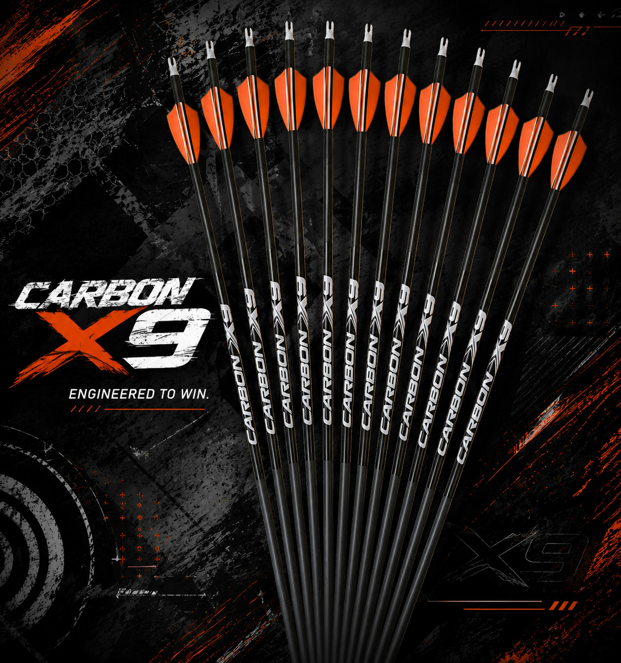 CUSTOM CUT CARBON X9 300 350 400 spine Arrow ONE DOZEN Fletched CUSTOM CUT CARBON X9 300 350 400 spine Arrow ONE DOZEN Fletched
