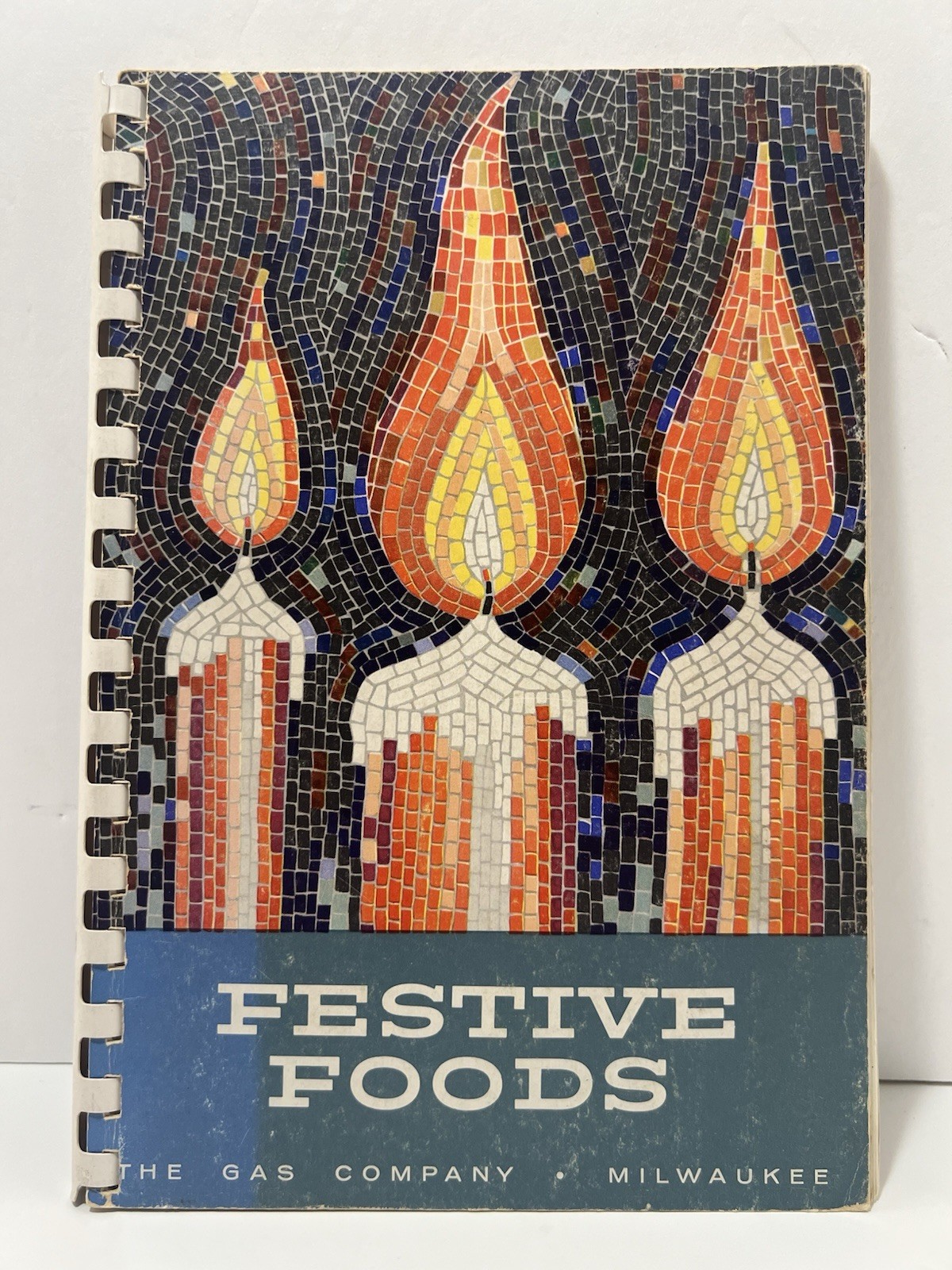 Festive Foods Spiralbound Milwaukee Gas Light Co., Cookbook, 1957 Vtg Retro MCM