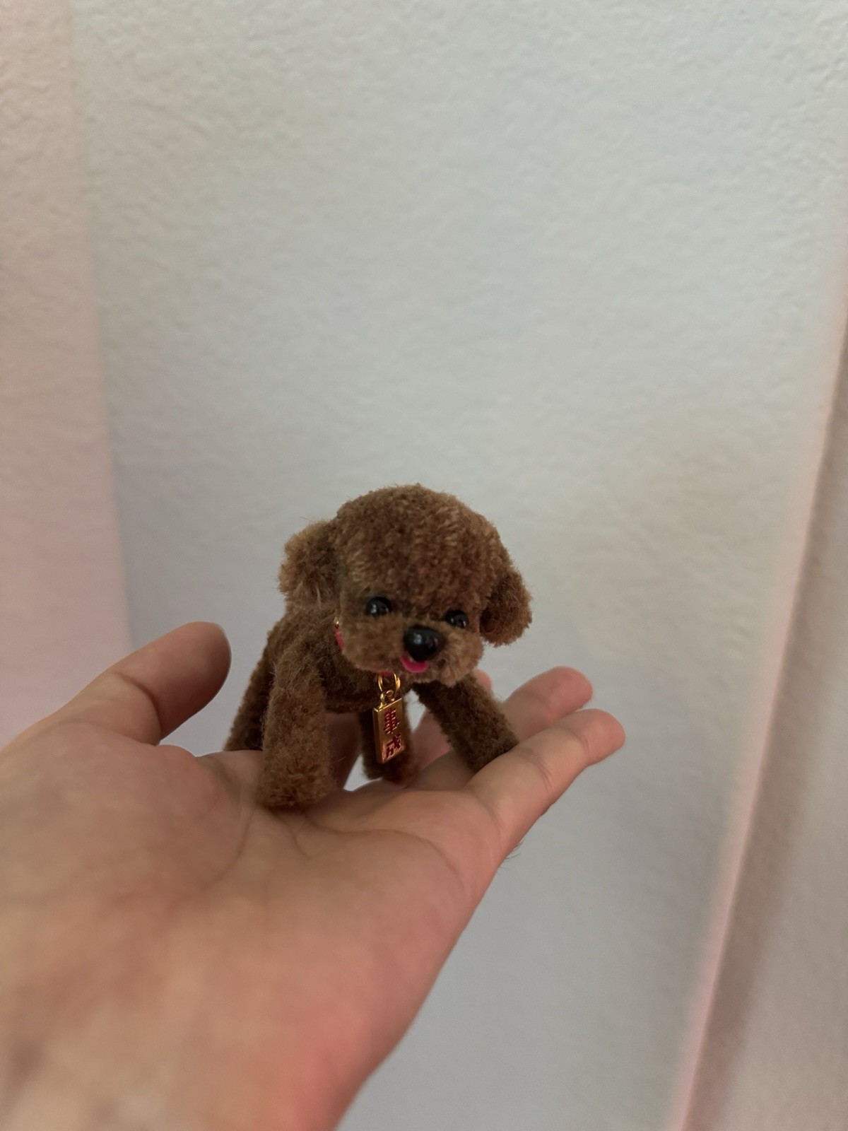 Mini Brown Poodle Dog Figurine Fuzzy decor Mini Brown Poodle Dog Figurine Fuzzy decor