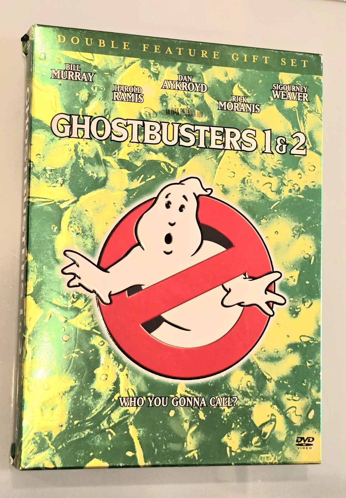 Ghostbusters 1 & 2 DVD Double Feature Gift Set Bill Murray Slipcover Scrapbook