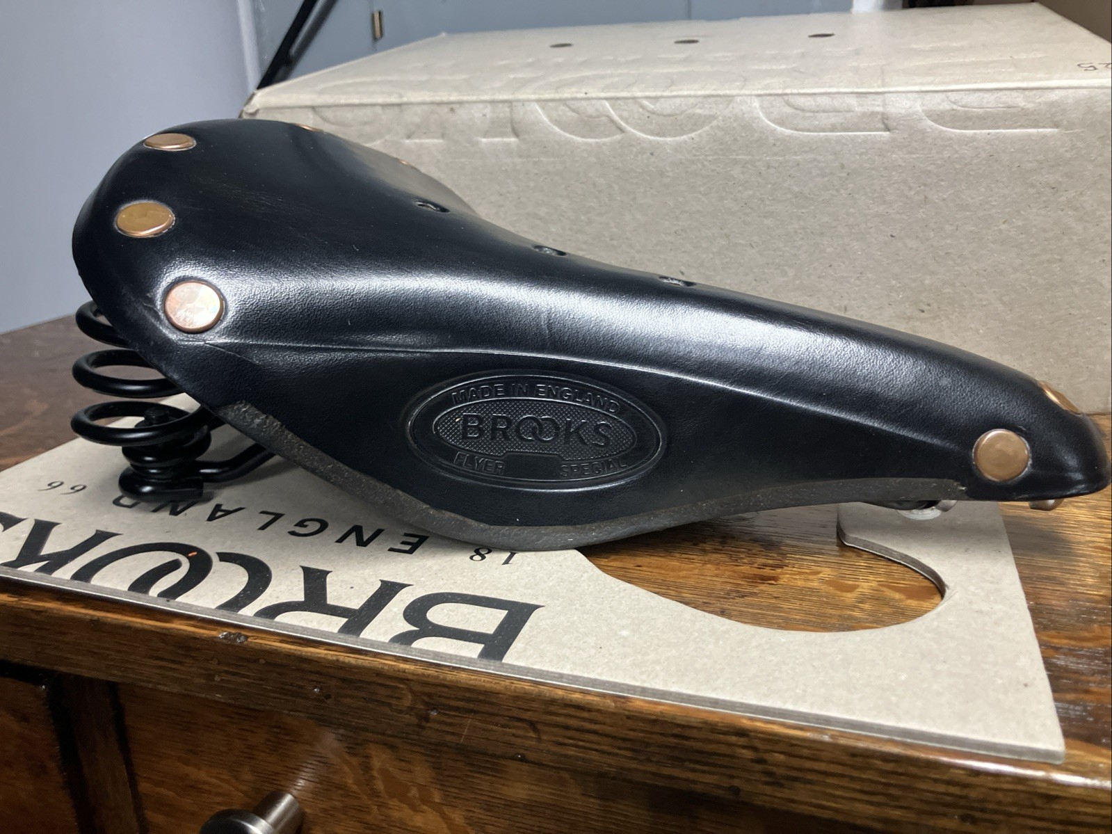 Brooks Flyer Special B17 Spring Saddle Seat Black Leather Ships Fast Brooks Flyer Special B17 Spring Saddle Seat Black Leather Ships Fast