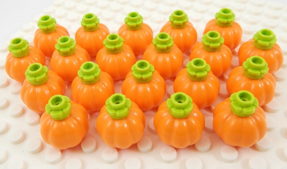 20 NEW LEGO PUMPKINS LOT farm halloween minifigure thanksgiving pumpkin patch