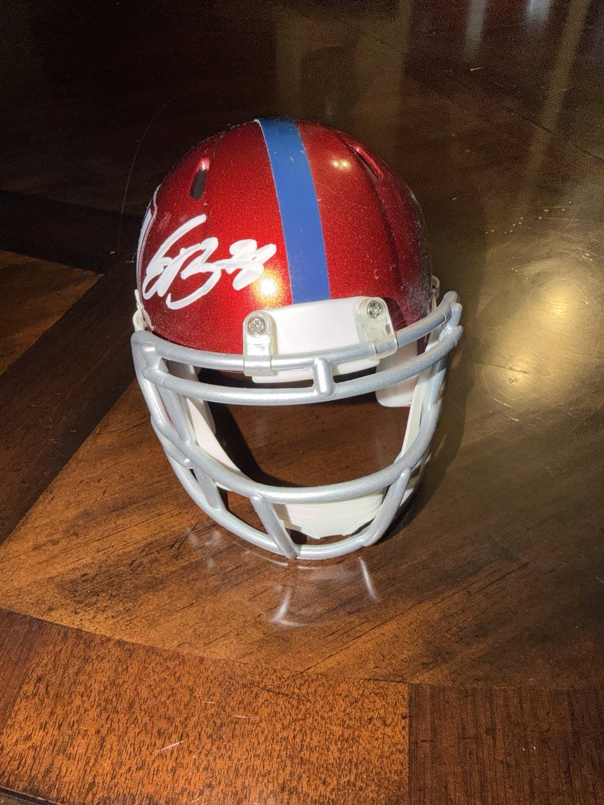 Saquon Barkley Signed New York Giants Mini Helmet Beckett BAS Authenticated