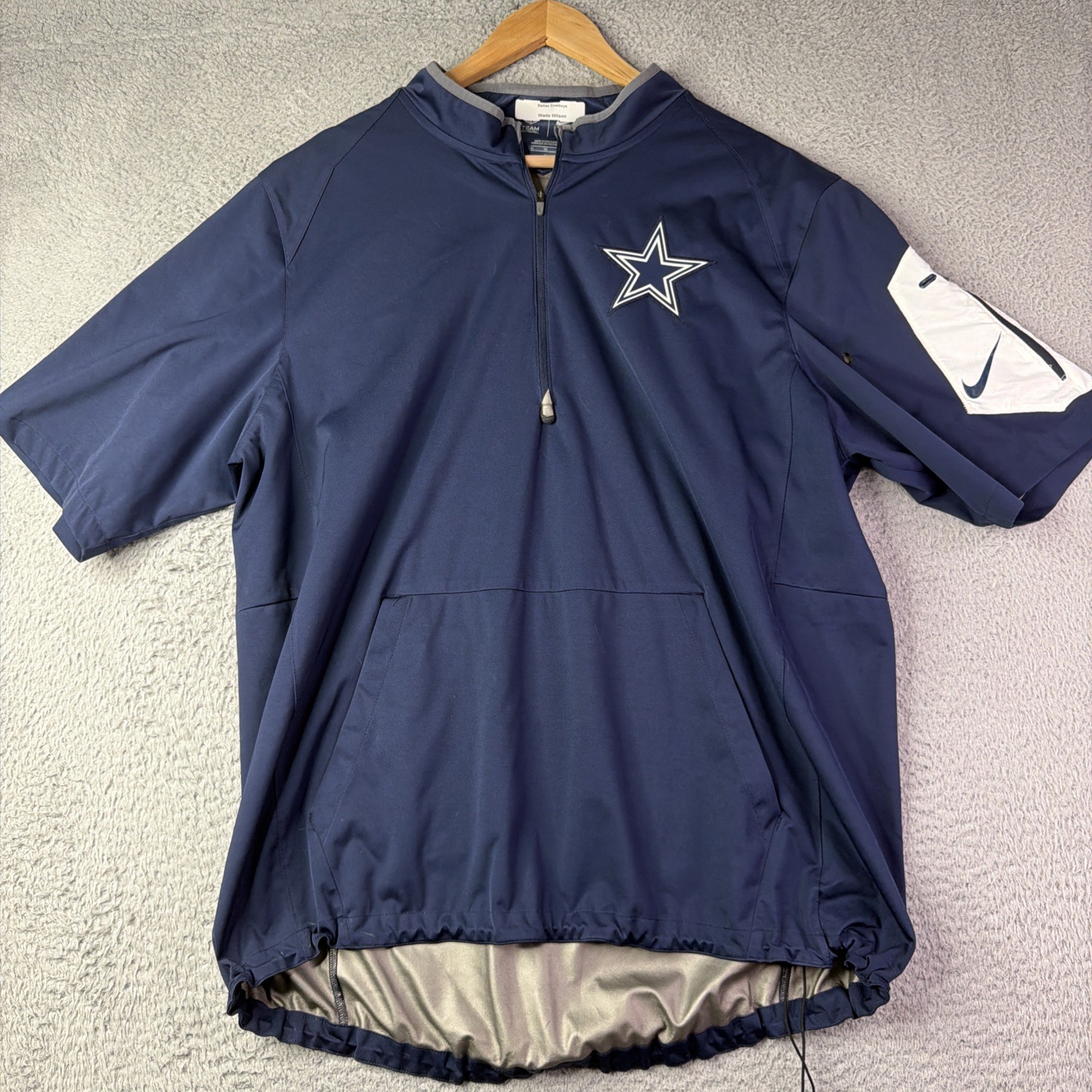 XL Nike Dallas Cowboys team apparel jacket QB Wade Wilson name on collar vintage XL Nike Dallas Cowboys team apparel jacket QB Wade Wilson name on collar vintage