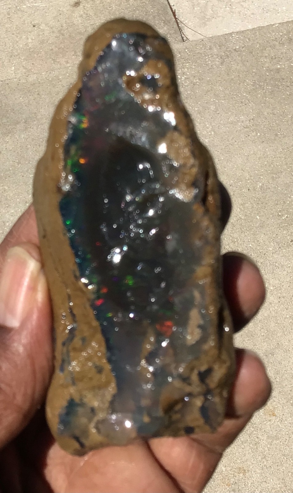 XL Black Opal, Ethiopian opal raw stone,  crystal opal, water opal,