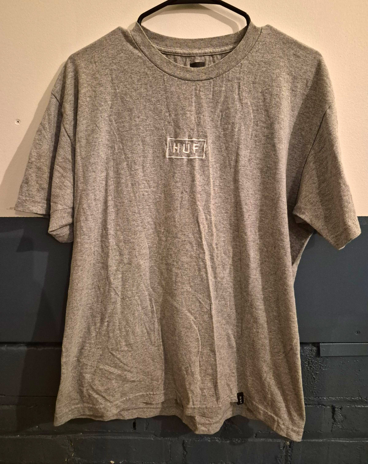 Vintage Official HUF Skateboards T Shirt Embroidered Box Logo Supreme Thrasher