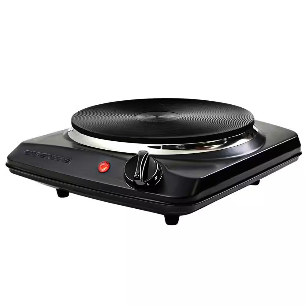 Single Burner 7.25 In. Black Hot Plate